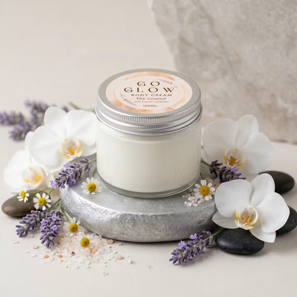 The Unwind Cream - calming night body cream by Go Glow Body